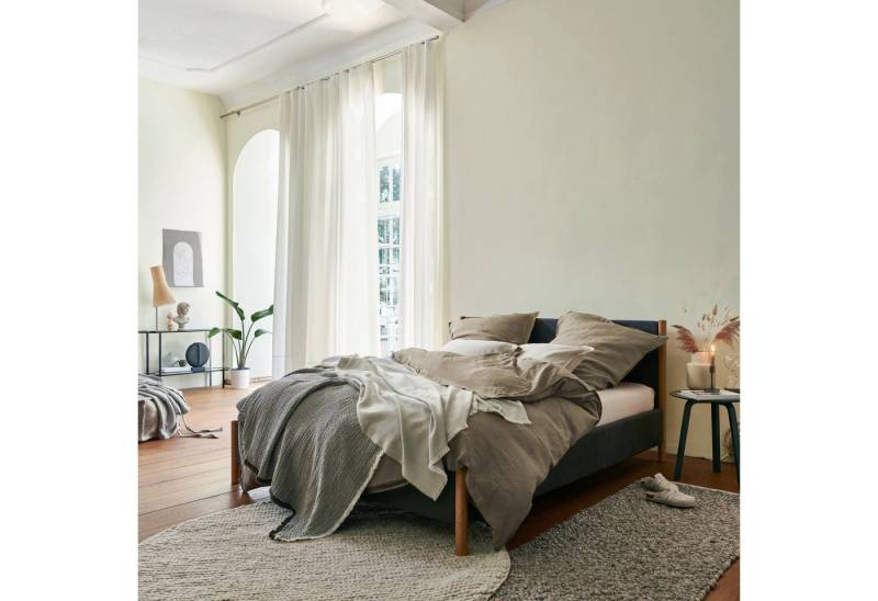 Bettbezug Bellvis Bettdeckenbezug aus 100% Leinen - 135x200 cm, Olivgrün, Urbanara (1 St), Schlicht & sanft strukturiert, mit Perlmuttknöpfen, aus reinem Leinen von Urbanara