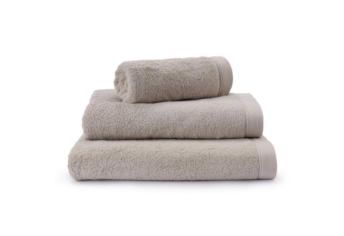 Urbanara Handtuch Handtuch Faia - Steingrau - Duschtuch - 70x140 cm, Frottier (1-St), Frottier-Duschtuch - 100% Bio-Baumwolle, 70x140 cm von Urbanara
