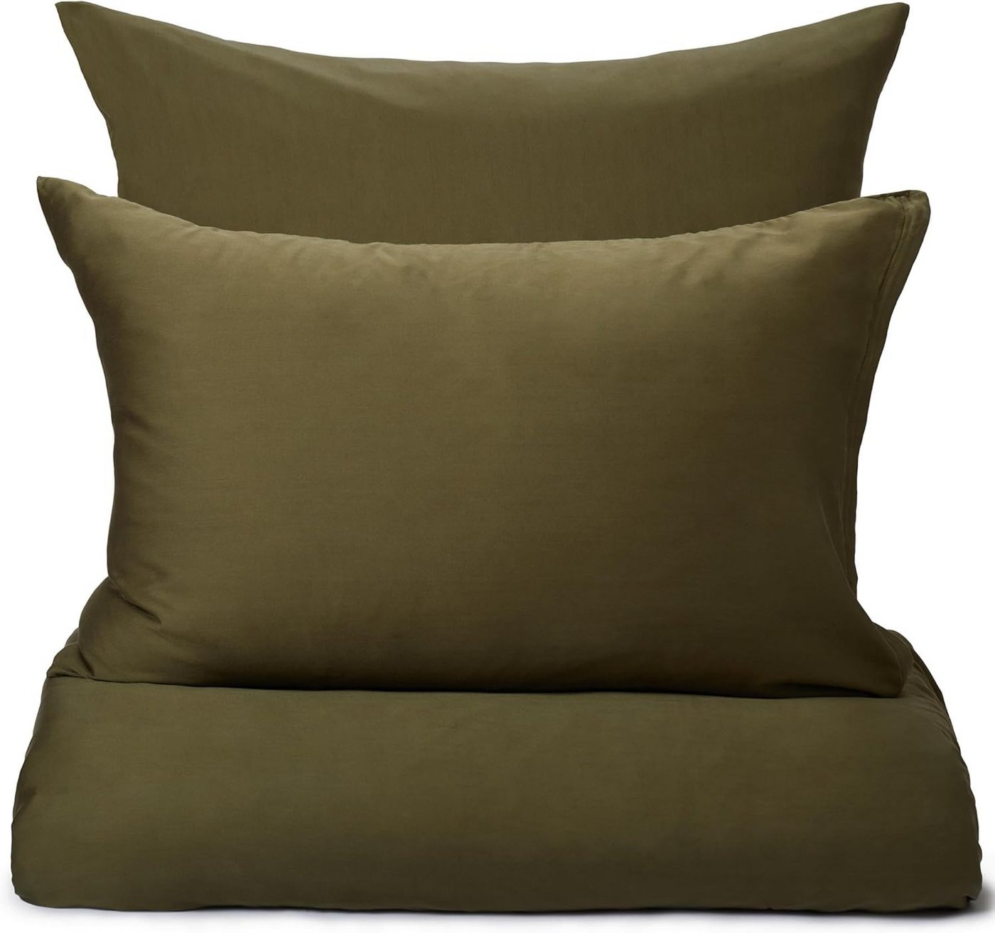 Urbanara Partnerbettwäsche Bettwäsche-Set Seretta I 100% Tencel Lyocell, Satin, 2 teilig, Geschmeidige Satin Bettwäsche mit Reißverschluss von Urbanara