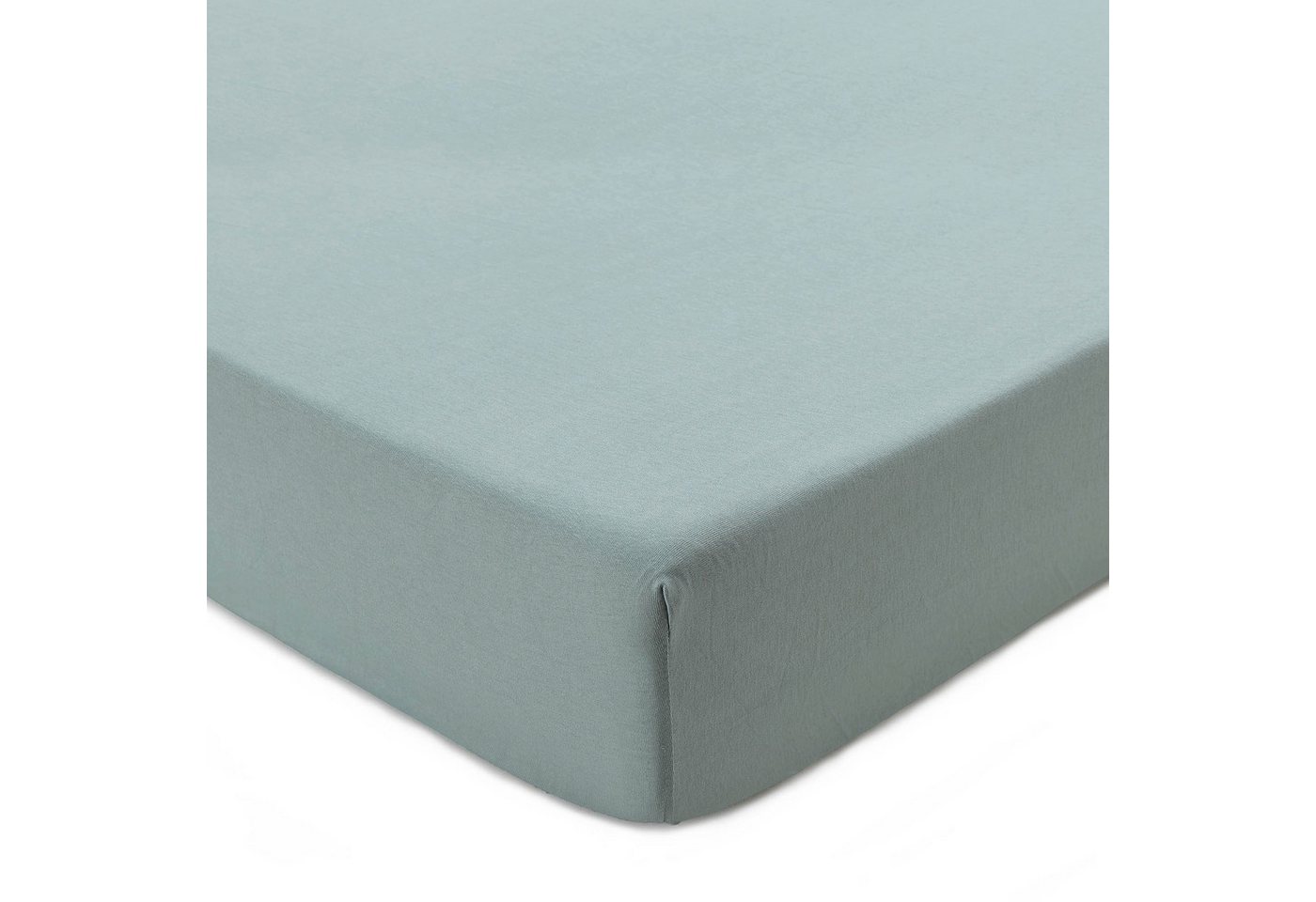 Urbanara Spannbettlaken Jersey-Bettlaken Samares, Baumwolle, (1 Stück), 100% Baumwolle, Made in Portugal, umlaufender Gummizug von Urbanara