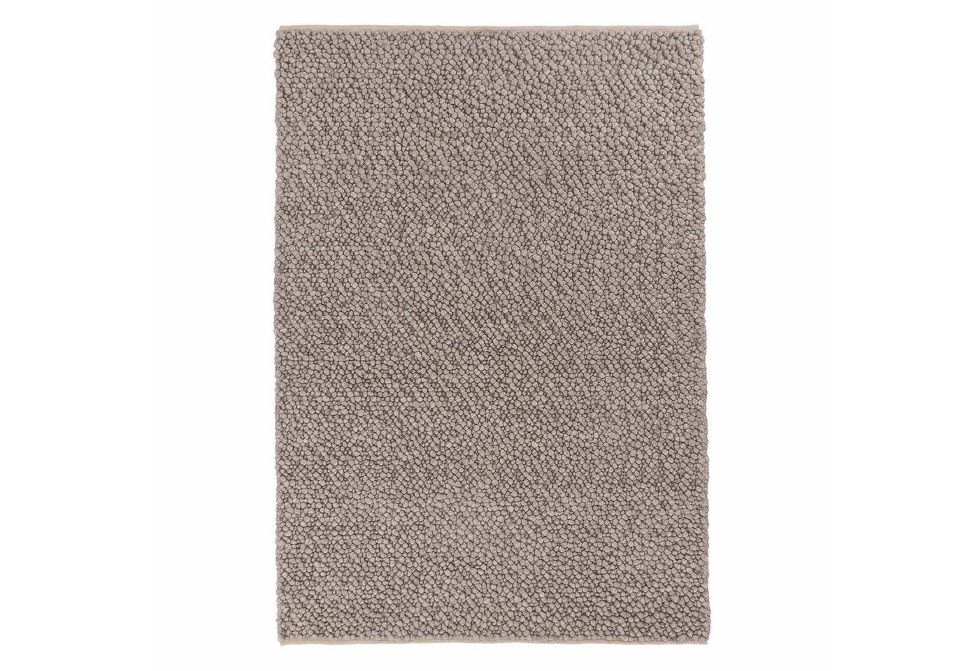 Wollteppich Teppich Ravi Mix 170x240 cm - 70% Wolle, Steingrau, Urbanara, Rechteckig, Höhe: 15 mm, handgewebter Wollteppich mit unterschiedlich hohem Schlingen-Flor von Urbanara