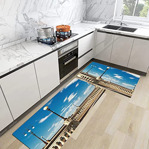 2stk Küchenteppich Waschbar rutschfest Küchenmatte,Italienisches Dekor, Mascagni Terrace Street Promenade von Livorno Toskana Print, himm,Küchenläufer Fußmatte Teppich Läufer Badematten 45x70+45x120cm 2stk Küchenteppich Waschbar rutschfest Küchenmatte,Italienisches Dekor, Mascagni Terrace Street Promenade von Livorno Toskana Print, himm,Küchenläufer Fußmatte Teppich Läufer Badematten 45x70+45x120cm von Urbanrags