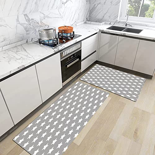 2stk Küchenteppich Waschbar rutschfest Küchenmatte,Stern, große Sterne Muster Monochrom kunstvolle moderne Baby Kinderzimmer Design Stern,Küchenläufer Fußmatte Teppich Läufer Badematten 45x70+45x120cm 2stk Küchenteppich Waschbar rutschfest Küchenmatte,Stern, große Sterne Muster Monochrom kunstvolle moderne Baby Kinderzimmer Design Stern,Küchenläufer Fußmatte Teppich Läufer Badematten 45x70+45x120cm von Urbanrags