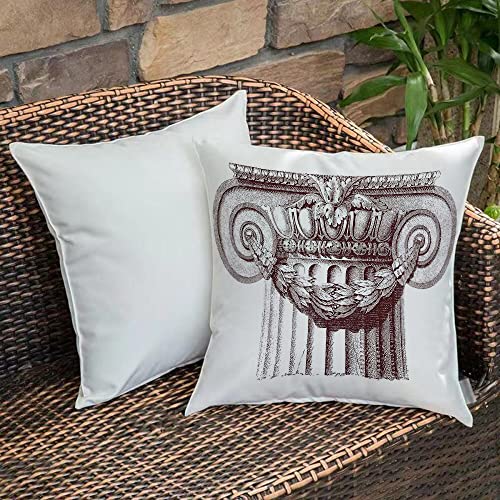 Kissenbezug 45x45 cm,Antike, klassische antike Säule Römisches Reich Architektur Erbe Kultu,Outdoor Kissen Kissenbezüge Kissenhülle Sofa Kissen dekokissen Zierkissen für Wohnzimmer Garten deko draußen von Urbanrags