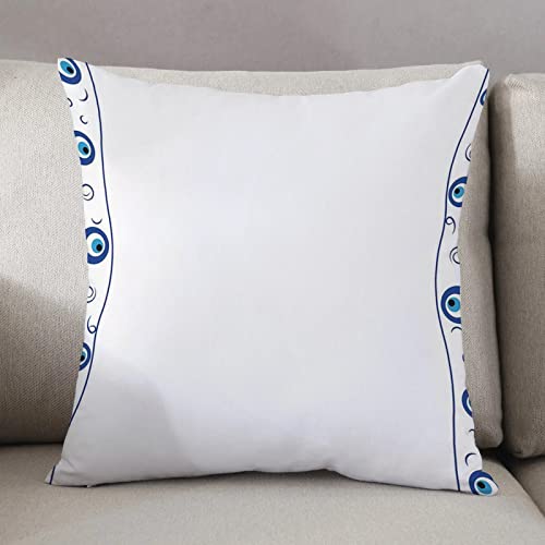 Kissenbezug 50 x 50 cm,Evil Eye, Evil Eye Borders Spiralen Wirbel Glücksbringer Traditionell Dekor,Dekor Kissenhülle Kissenbezüge mit Verstecktem Reißverschluss, Couchkissen,Sofakissen Kopfkissenbezug Kissenbezug 50 x 50 cm,Evil Eye, Evil Eye Borders Spiralen Wirbel Glücksbringer Traditionell Dekor,Dekor Kissenhülle Kissenbezüge mit Verstecktem Reißverschluss, Couchkissen,Sofakissen Kopfkissenbezug von Urbanrags