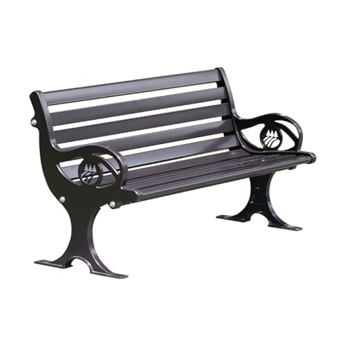 Urceitg Gartenbank aus Metall mit ergonomischer Rückenlehne und Armlehnen, Terrassenbank für Garten, Park, Terrasse, Veranda, Rasen, Hof(150cm) von Urceitg