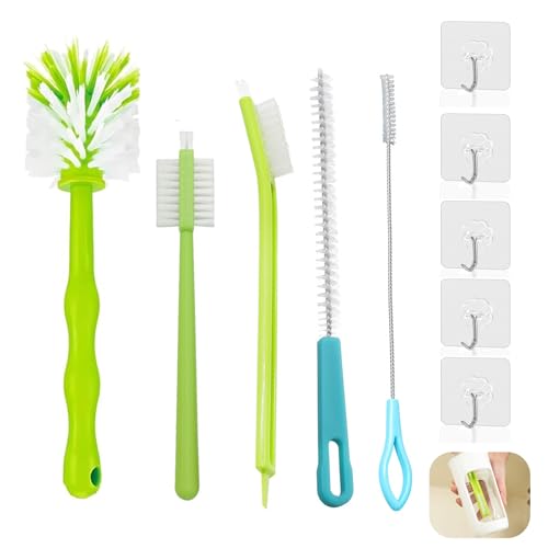 Mixtopfbürste, 10Pcs Reinigungsbürste für Thermomix, Mixtopfbürste Messerbürste mit Tassenbürste für Flaschen Tassen Pfannen Heißkochtöpfe Mixer (Grün) von Urganvem