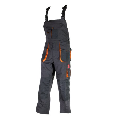 Urgent URG-A Grau-orange 60 Arbeitskleidung Latzhose, Graphit von Urgent