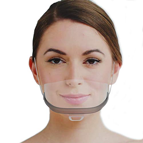 Urhome 20 x Gesichtsvisier aus Kunststoff | Schutzvisier in Transparent | Universal Gesichtsschutz | Visier zum Schutz vor Flüssigkeiten | Face Shield für Mund Nase von Urhome