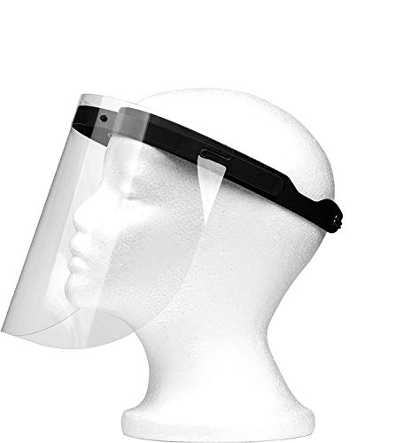 Urhome Gesichtsschutz verstellbar 1x Rahmen mit 5 x Wechselfolie - Gesichtsvisier zum Schutz vor Flüssigkeiten - Aufklappbar Schutzvisier wiederverwendbar Face Shield Visier Urhome Gesichtsschutz verstellbar 1x Rahmen mit 5 x Wechselfolie - Gesichtsvisier zum Schutz vor Flüssigkeiten - Aufklappbar Schutzvisier wiederverwendbar Face Shield Visier von Urhome