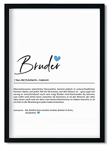 Urhome Kunstdruck Definition Bruder ohne Bilderrahmen in DIN A3 - Worterklärung wie im Duden Lexikon Wandbild Wanddeko mit Spruch für Wohnung Familie Freunde Geschenk Urhome Kunstdruck Definition Bruder ohne Bilderrahmen in DIN A3 - Worterklärung wie im Duden Lexikon Wandbild Wanddeko mit Spruch für Wohnung Familie Freunde Geschenk von Urhome