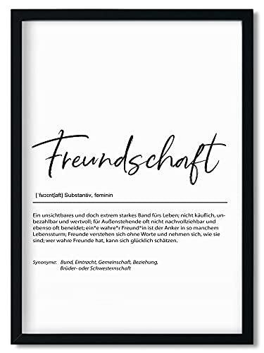 Urhome Kunstdruck Definition Freundschaft ohne Bilderrahmen in DIN A3 - Worterklärung wie im Duden Lexikon Wandbild Wanddeko mit Spruch für Wohnung Familie Freunde Geschenk Urhome Kunstdruck Definition Freundschaft ohne Bilderrahmen in DIN A3 - Worterklärung wie im Duden Lexikon Wandbild Wanddeko mit Spruch für Wohnung Familie Freunde Geschenk von Urhome