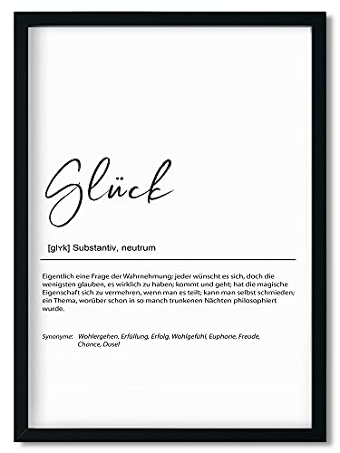 Urhome Kunstdruck Definition Glück ohne Bilderrahmen in DIN A3 - Worterklärung wie im Duden Lexikon Wandbild Wanddeko mit Spruch für Wohnung Familie Freunde Geschenk Urhome Kunstdruck Definition Glück ohne Bilderrahmen in DIN A3 - Worterklärung wie im Duden Lexikon Wandbild Wanddeko mit Spruch für Wohnung Familie Freunde Geschenk von Urhome