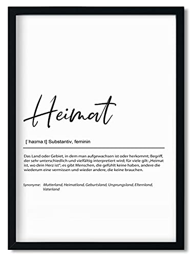 Urhome Kunstdruck Definition Heimat ohne Bilderrahmen in DIN A4 - Worterklärung wie im Duden Lexikon Wandbild Wanddeko mit Spruch für Wohnung Familie Freunde Geschenk Urhome Kunstdruck Definition Heimat ohne Bilderrahmen in DIN A4 - Worterklärung wie im Duden Lexikon Wandbild Wanddeko mit Spruch für Wohnung Familie Freunde Geschenk von Urhome