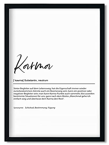 Urhome Kunstdruck Definition Karma ohne Bilderrahmen in DIN A4 - Worterklärung wie im Duden Lexikon Wandbild Wanddeko mit Spruch für Wohnung Familie Freunde Geschenk Urhome Kunstdruck Definition Karma ohne Bilderrahmen in DIN A4 - Worterklärung wie im Duden Lexikon Wandbild Wanddeko mit Spruch für Wohnung Familie Freunde Geschenk von Urhome