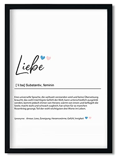 Urhome Kunstdruck Definition Liebe ohne Bilderrahmen in DIN A4 - Worterklärung wie im Duden Lexikon Wandbild Wanddeko mit Spruch für Wohnung Familie Freunde Geschenk Urhome Kunstdruck Definition Liebe ohne Bilderrahmen in DIN A4 - Worterklärung wie im Duden Lexikon Wandbild Wanddeko mit Spruch für Wohnung Familie Freunde Geschenk von Urhome