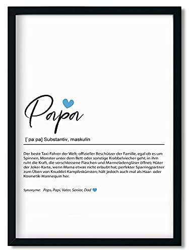 Urhome Kunstdruck Definition Papa ohne Bilderrahmen in DIN A3 - Worterklärung wie im Duden Lexikon Wandbild Wanddeko mit Spruch für Wohnung Familie Freunde Geschenk Urhome Kunstdruck Definition Papa ohne Bilderrahmen in DIN A3 - Worterklärung wie im Duden Lexikon Wandbild Wanddeko mit Spruch für Wohnung Familie Freunde Geschenk von Urhome