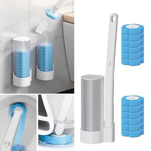 Einweg Toilettenbürste-Urijk Disposable Toilet Cleaning System Toilettenbürste Zum Einmalgebrauch Geruchsfrei Einfache Installation No Dead Angle Disposable Toilet Brush Für Badezimmer Wc Reinigung von Urijk