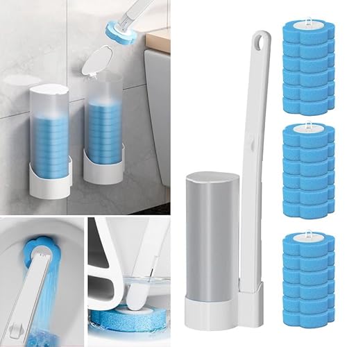 Einweg Toilettenbürste-Urijk Disposable Toilet Cleaning System Toilettenbürste Zum Einmalgebrauch Geruchsfrei Einfache Installation No Dead Angle Disposable Toilet Brush Für Badezimmer Wc Reinigung von Urijk