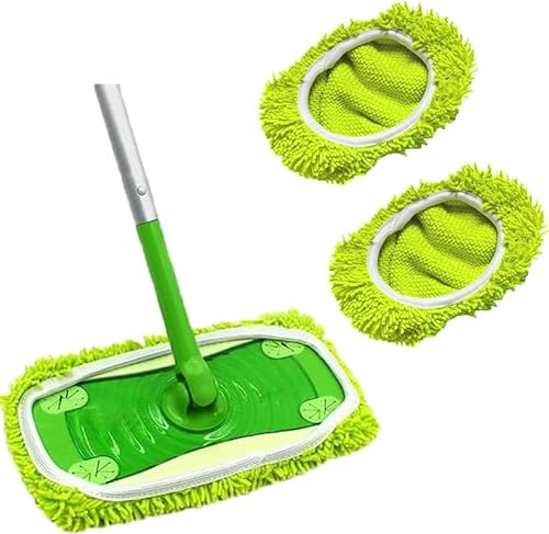 Urijk 2 Stück Tücher Wiederverwendbare für Swiffer Sweeper Mop, 25,4x11,5cm,Waschbare Mopptuch Für Nass Und Trockengebrauch Pads Reusable Waschbare Nachfüllpacks Reinigung Pads(Chenille) von Urijk