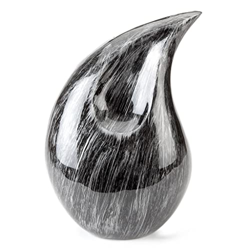 Urns UK Asche Tiverton Metall Urne, Aluminium, schwarz, 31,2 x 16,8 x 12 cm von Urns UK