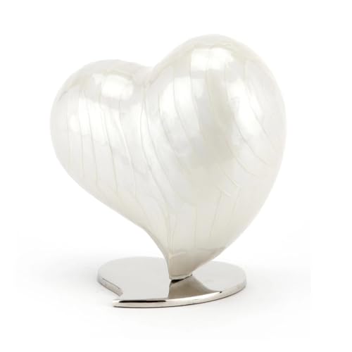 Urns UK UU420009A Urne in Herzform, handgefertigt, Watford Pearl von Urns UK