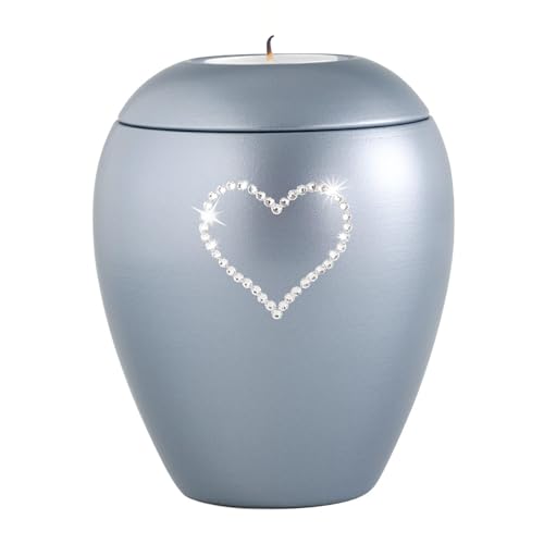 Urns UK Urne für Einäscherung, Keramik, grau, Keepsake/Small von Urns UK