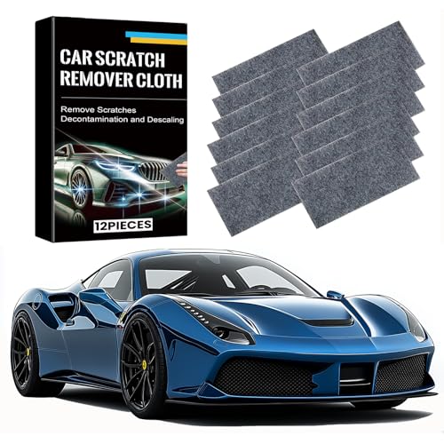 Nano Sparkle Tuch – 12 Stück Nano Magic Tücher zur Schnellen Reparatur von Auto-Kratzern, ideal zur Entfernung von leichten Kratzern und Lackschäden, Nanosparkle Tuch kompatibel mit allen Autofarben von UroClysmic