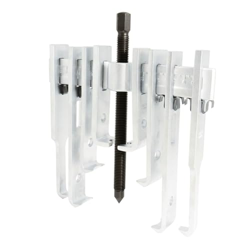URREA 10 Tonnen gerade Backenabzieher Set – 15-teiliges mechanisches Getriebeabzieher mit austauschbaren Backen und Metallbox – 4030B von Urrea