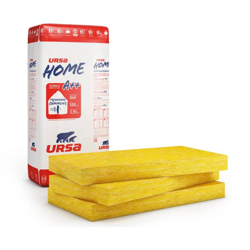 Ursa Home Trennwandplatte 100 mm Glaswolle WLG 040 von Ursa Home