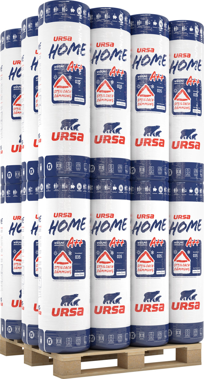 Ursa Home Klemmfilz Glaswolle WLG 035 3500 x 1200 x 240 mm 12 St. Palettenabnahme Ursa Home Klemmfilz Glaswolle WLG 035 3500 x 1200 x 240 mm 12 St. Palettenabnahme von Ursa