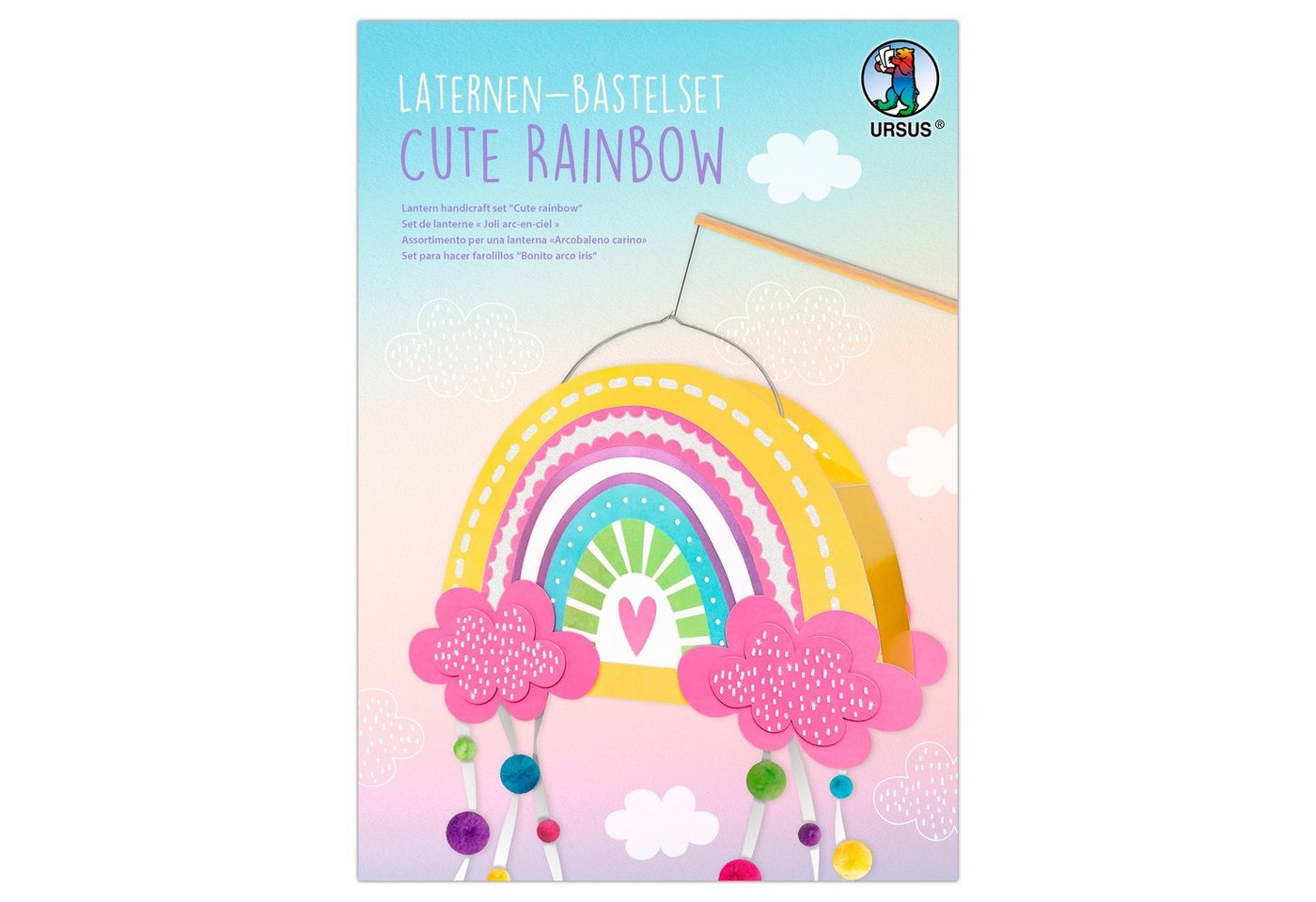 Ursus - Ludwig Bähr Papierlaterne Laternen-Bastelset Cute Rainbow, 41 Teile von Ursus - Ludwig Bähr