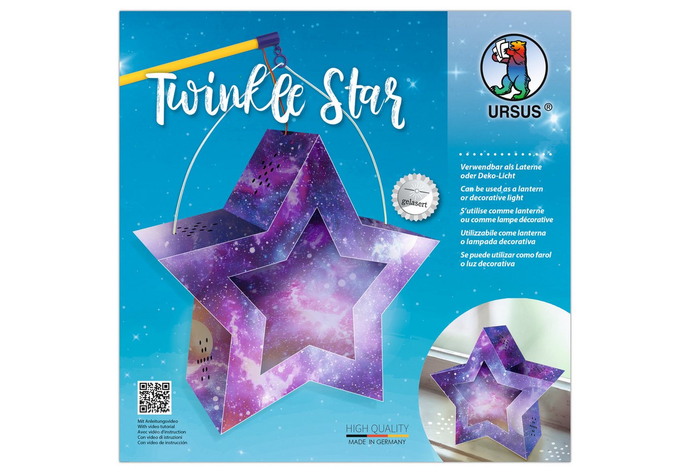 Ursus - Ludwig Bähr Papierlaterne Twinkle Star, Ø 19 cm von Ursus - Ludwig Bähr