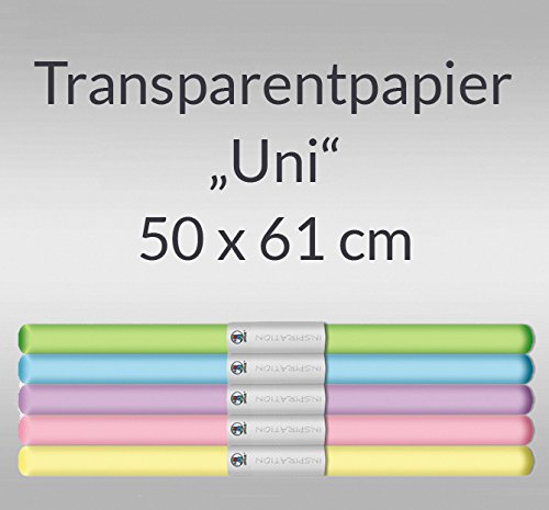 Transparentpapier "Uni" 50 x 61 cm Sortierung 2 - 5 Rollen von Ursus