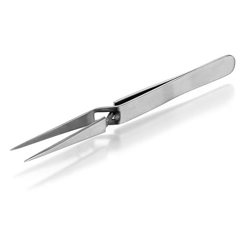 Usbeck Rostfrei Pinzette, Selbstspannend, Gerade, Spitz, 120mm Länge von Usbeck