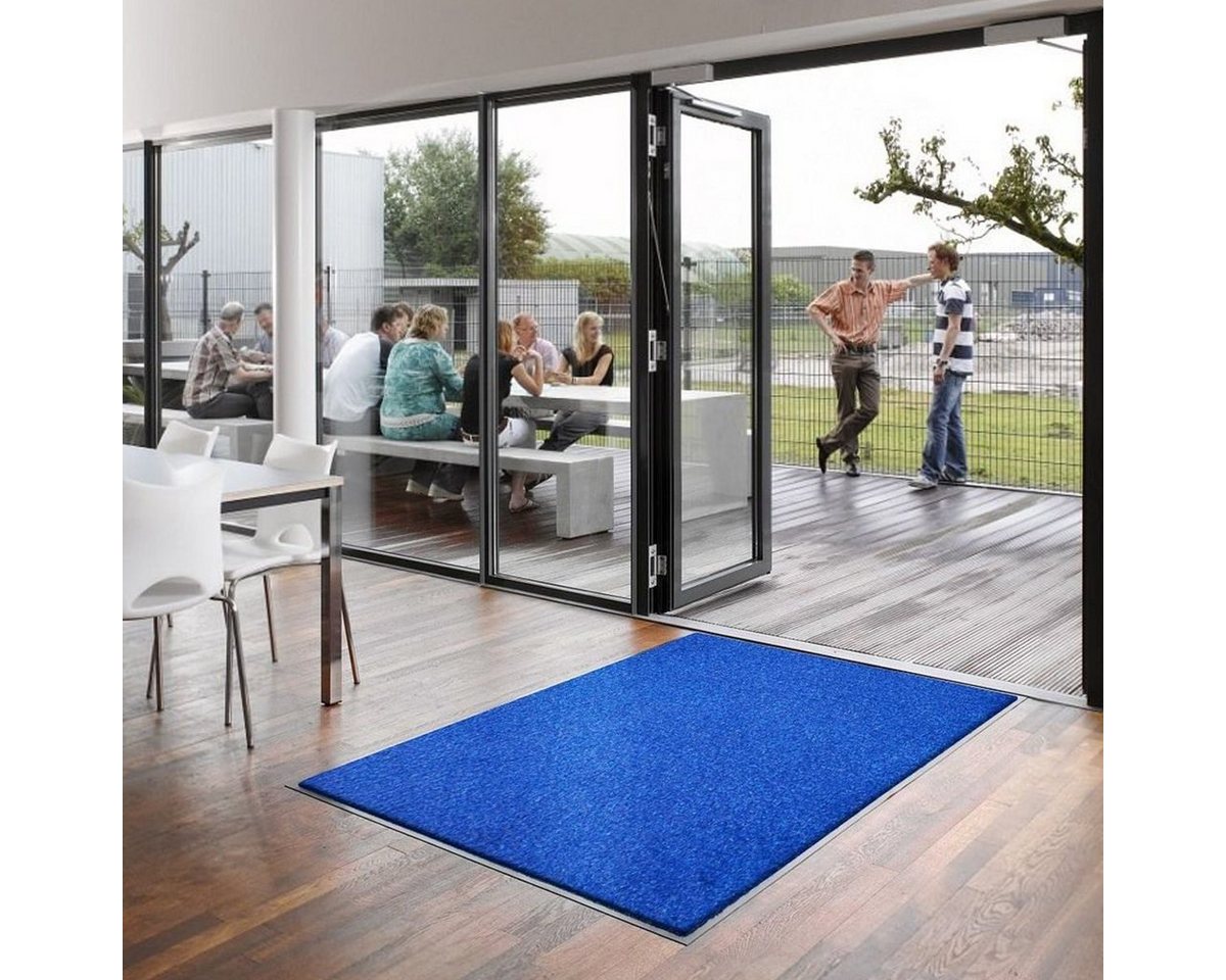 Fußmatte Schmutzfangmatte Joy Blau, Sauberlaufmatte in 2 Größen, Eingangsmatte, Use & Wash, Rechteckig, Höhe: 7 mm von Use & Wash