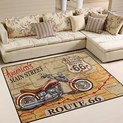 Use7 American Street Motorradteppich f¨¹r Wohnzimmer, Schlafzimmer, Textil, Mehrfarbig, 203cm x 147.3cm(7 x 5 feet) von Use7