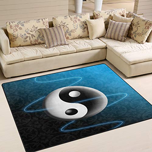 Use7 Fantasy Chinesischer Yin Yang Teppich für Wohnzimmer und Schlafzimmer, 203 cm x 147,3 cm von Use7
