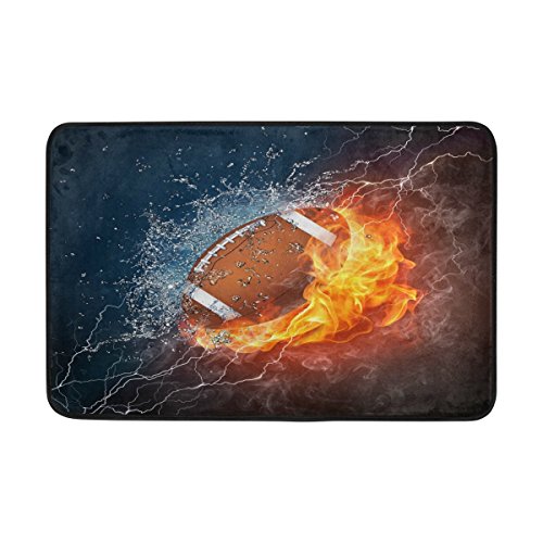 Use7 Fußmatte American Football in Fire und Water für den Innen- und Außenbereich, 60 x 40 cm von Use7