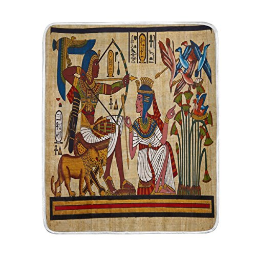 Use7 Home Decor Retro ägyptische Hieroglyphen-Decke, weiche warme Decken für Bett, Couch, Sofa, leicht, Reisen, Camping, 127 cm x 152,4 cm, Überwurfgröße für Kinder, Jungen, Frauen Use7 Home Decor Retro ägyptische Hieroglyphen-Decke, weiche warme Decken für Bett, Couch, Sofa, leicht, Reisen, Camping, 127 cm x 152,4 cm, Überwurfgröße für Kinder, Jungen, Frauen von Use7