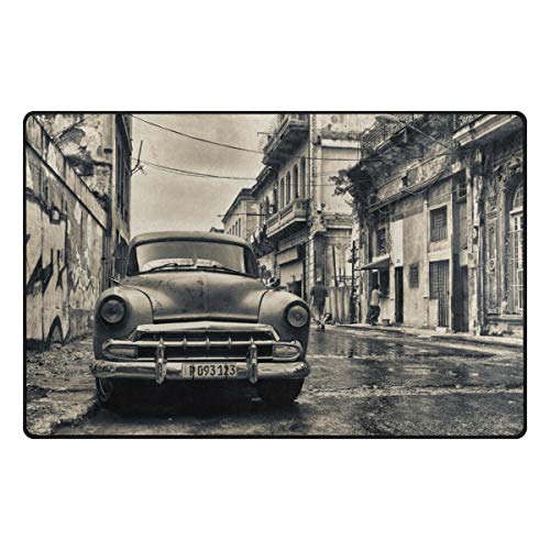 Use7 Oldtimer Street City Area Teppich Teppich für Wohnzimmer Schlafzimmer 50 x 80 cm von Use7