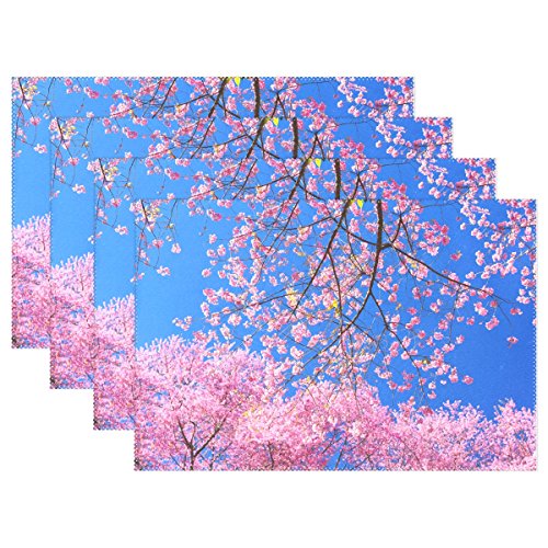 Use7 Platzset, Motiv: Kirschblüten, 30,5 x 45,7 cm, Polyester, für Küche und Esszimmer, Polyester, Multi, Package Quantity: 1 von Use7