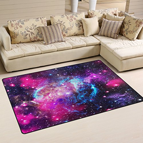 Use7 Universum Galaxie Nebel Weltraum-Teppich rutschfeste Bodenmatte Fußmatten Wohnzimmer Schlafzimmer 100 x 150 cm von Use7