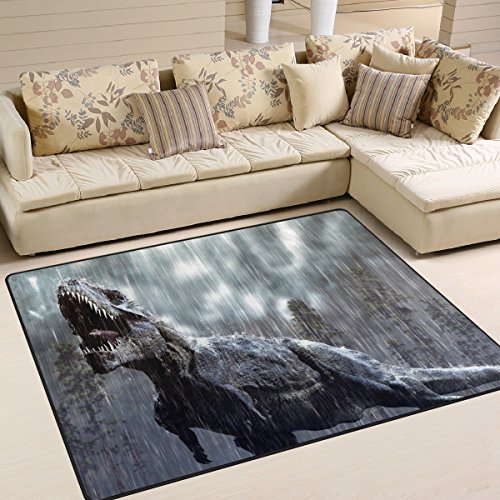 Use7 Teppich mit Dinosaurier-Motiv, für Wohnzimmer, Schlafzimmer, 160 x 122 cm von Use7