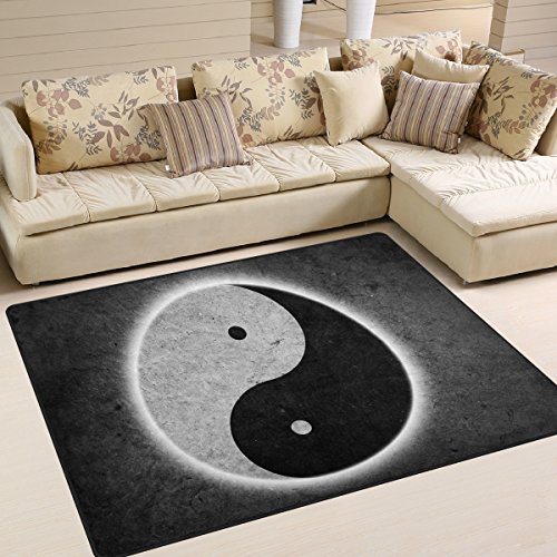 Use7 Vintage-Teppich, chinesischer Yin-Yang-Teppich, für Wohnzimmer, Schlafzimmer, 160 cm x 122 cm von Use7
