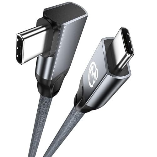 UseBean USB C auf USB C Kabel 100W 0.5M, Winkel Kurz USB C 3.2 Gen 2X2 20Gbps Datenkabel Display 4K, Typ-C PD Schnellladekabel Ladekabel für iPhone 15, Galaxy S24, MacBook Pro, iPad Pro/Air/Mini von UseBean