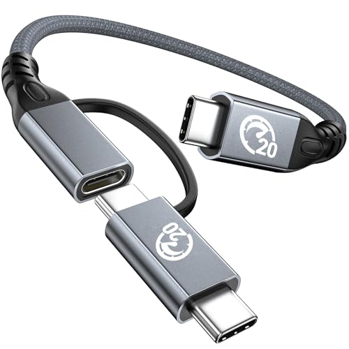 UseBean USB C auf USB C Kabel 240W 0.2M, USBC 3.2 Gen 2 Ladekabel 20Gbps Datenkabel,4K@60Hz Videoausgang, Kurz USB-C Verlängerungskabel für iPhone 15 Pro iPad Pro Air Mini MacBook Galaxy S23 S22 von UseBean