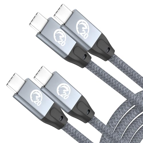 UseBean USB C auf USB C Kabel 100W 1M(2 Stück),USB 3.2 Gen2X2 20Gbps Datenkabel, Typ-C PD 3.0 QC 4.0 Schnellladung Ladekabel 4K@60Hz Videoausgang,für MacBook Pro, iPad Pro,Galaxy S23/S22 von UseBean