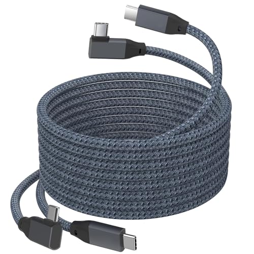 UseBean USB C auf USB C Kabel 100W 2M (2 Stück), Winkel USB C 3.2 Gen2x2 20Gbps/PD 100W/4K@60Hz Video Winkelstecker 90 Grad Typ C Ladekabel,für Thunderbolt 4 MacBook Pro,iPad Pro,Galaxy S23/S22 von UseBean