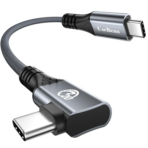 USB C rechtwinkliges Kabel 240W 0.3M, kurzes USB C 3.2 Gen 2X2 20Gbps Datenkabel 4K Video Monitor Kabel, PD 3.1 Typ C auf C Schnellladekabel für iPhone 15 Pro Max Plus Macbook iPad Galaxy S24 USB C rechtwinkliges Kabel 240W 0.3M, kurzes USB C 3.2 Gen 2X2 20Gbps Datenkabel 4K Video Monitor Kabel, PD 3.1 Typ C auf C Schnellladekabel für iPhone 15 Pro Max Plus Macbook iPad Galaxy S24 von UseBean